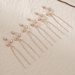 Load image into Gallery viewer, Miallo Simple Fashion Rhinestone Hairpins (6 pcs/pack) Bride Wedding Hairpiece Shiny Handmade Crystal Hair Accessories HS-J6313
