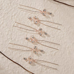 Load image into Gallery viewer, Miallo Simple Fashion Rhinestone Hairpins (6 pcs/pack) Bride Wedding Hairpiece Shiny Handmade Crystal Hair Accessories HS-J6313
