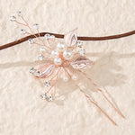 Load image into Gallery viewer, Miallo Exquisite Simple alloy leaf and Crystal Hair Pins(3 pcs/pak) Bridal Wedding Pearl daily Shiny lady Hair Accessories HS-J2656
