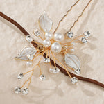 Load image into Gallery viewer, Miallo Exquisite Simple alloy leaf and Crystal Hair Pins(3 pcs/pak) Bridal Wedding Pearl daily Shiny lady Hair Accessories HS-J2656
