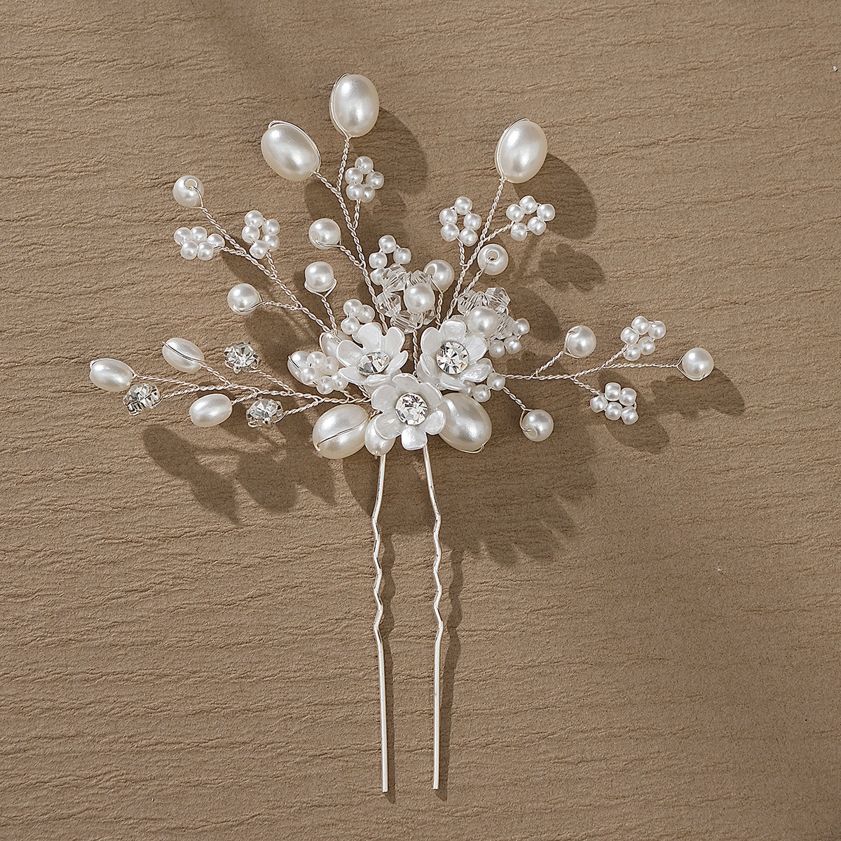 Miallo New Bride Wedding Hair Pin Simple pearl flower Rhinestone Hair Accessories for Women and Girls HS-J4498