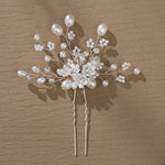 Load image into Gallery viewer, Miallo New Bride Wedding Hair Pin Simple pearl flower Rhinestone Hair Accessories for Women and Girls HS-J4498
