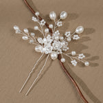Load image into Gallery viewer, Miallo New Bride Wedding Hair Pin Simple pearl flower Rhinestone Hair Accessories for Women and Girls HS-J4498
