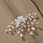 Load image into Gallery viewer, Miallo New Bride Wedding Hair Pin Simple pearl flower Rhinestone Hair Accessories for Women and Girls HS-J4498
