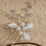 Load image into Gallery viewer, Miallo Exquisite Simple alloy leaf and Crystal Hair Pins(3 pcs/pak) Bridal Wedding Pearl daily Shiny lady Hair Accessories HS-J2656
