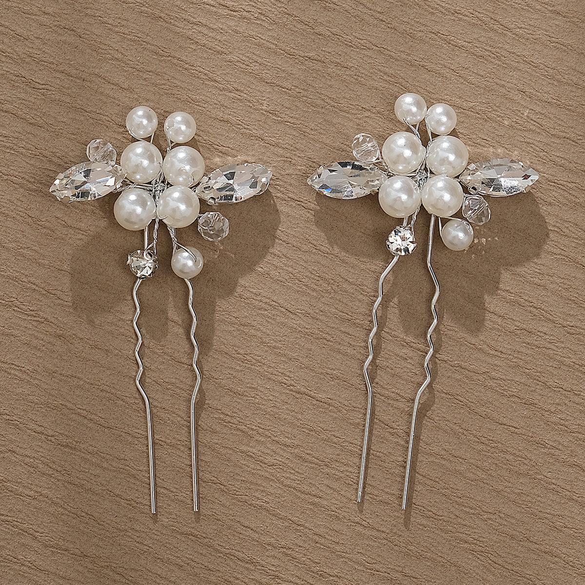 Miallo Simple Shiny Rhinestone Pearl Hairpins Handmade Daily Hair Accessories For Women And Girls Gift HS-J5003