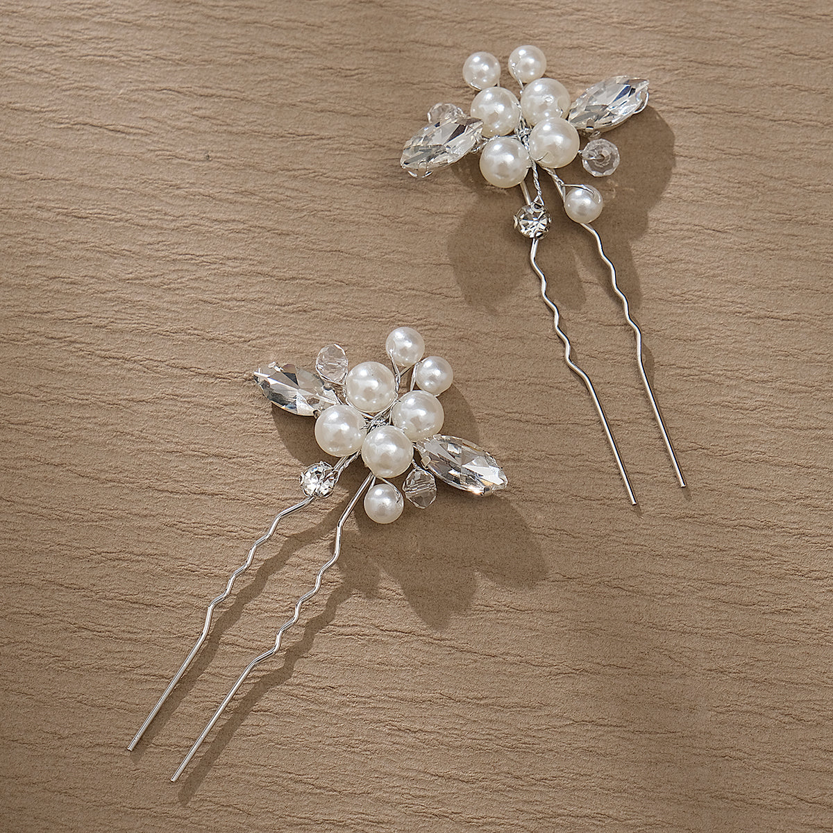 Miallo Simple Shiny Rhinestone Pearl Hairpins Handmade Daily Hair Accessories For Women And Girls Gift HS-J5003