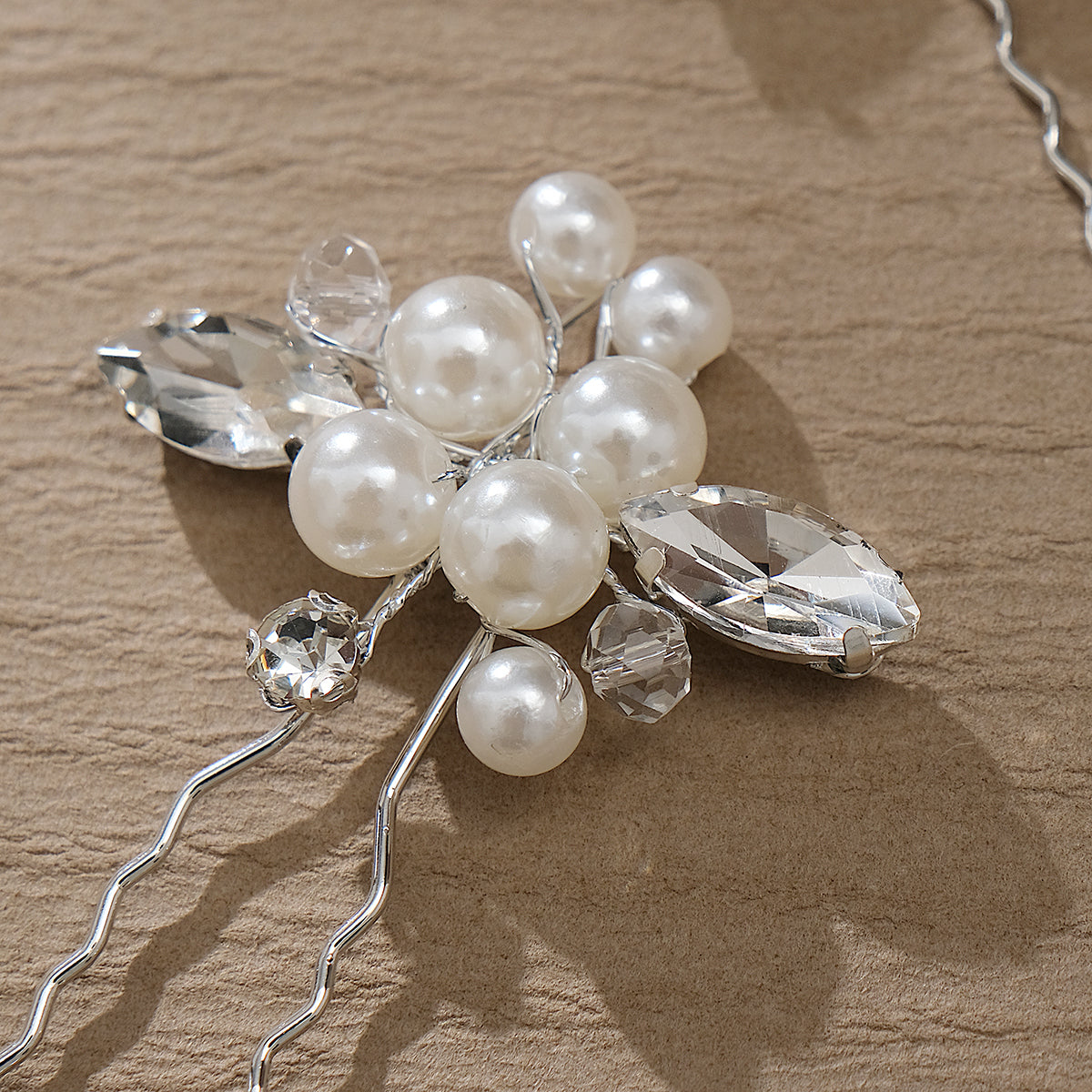 Miallo Simple Shiny Rhinestone Pearl Hairpins Handmade Daily Hair Accessories For Women And Girls Gift HS-J5003
