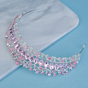 Miallo New Bridal Jewelry Exquisite Handmade Crystal Beaded Wedding Crown For Queen Dress Accessories Tiaras Prom Pageant in Christmas TS-J3208