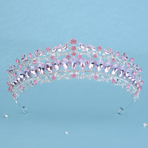 Miallo New Bridal Jewelry Exquisite Handmade Crystal Beaded Wedding Crown For Queen Dress Accessories Tiaras Prom Pageant in Christmas TS-J3208
