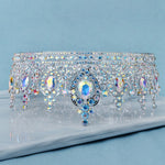 Load image into Gallery viewer, Miallo Silver AB stone Women Crystal Headdress Prom Pageant Full Round Circle Crowns Vintage Baroque Tiara Crowns TS-J3148
