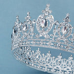 Load image into Gallery viewer, Miallo Silver AB stone Women Crystal Headdress Prom Pageant Full Round Circle Crowns Vintage Baroque Tiara Crowns TS-J3148
