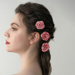Load image into Gallery viewer, Miallo Exquisite Creative Handmade Fabric Rose Flower Hairpins (3 pcs/pack) Fashion Wedding Hair Accessories Jewelry for Brides HS-J6420&nbsp;
