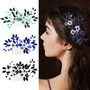 Miallo Exquisite Rhinestone Pearl Hair Comb Fashion Handmade Crystal Hair Accessories HS-J6869