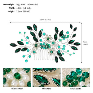 Miallo Exquisite Rhinestone Pearl Hair Comb Fashion Handmade Crystal Hair Accessories HS-J6869
