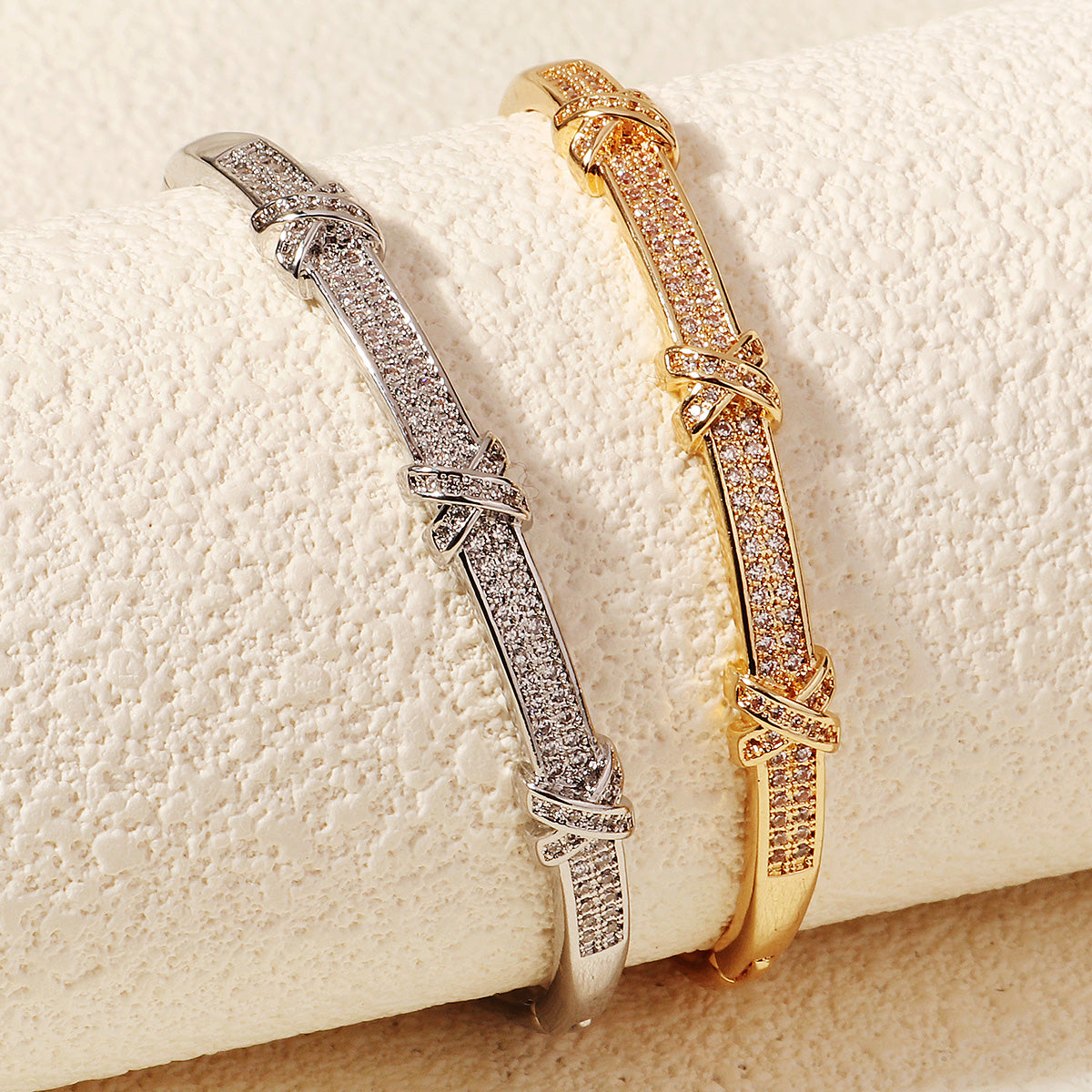 Miallo Luxury Real Gold Plated Copper Zircon Bangles Wedding Bridal Bangles Women Jewelry Accessories BS-J5575