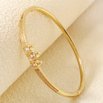 Load image into Gallery viewer, Miallo Creative Little Crown Style Bangle Copper Inlaid With Cubic Zircon Creative Accessories BS-J5515G
