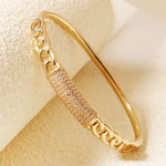 Load image into Gallery viewer, Miallo Unique Design Chain Pattern Bangle Shiny Copper Inlaid With Cubic Zircon Accessories BS-J5516G
