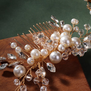Miallo Fashion Bridal Headpiece Handmade Crystal Pearls Hair Combs Clips Wedding Jewelry Hair Accessories Headpieces HS-J4999