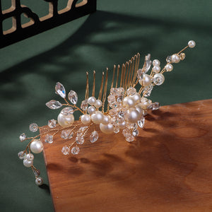 Miallo Fashion Bridal Headpiece Handmade Crystal Pearls Hair Combs Clips Wedding Jewelry Hair Accessories Headpieces HS-J4999