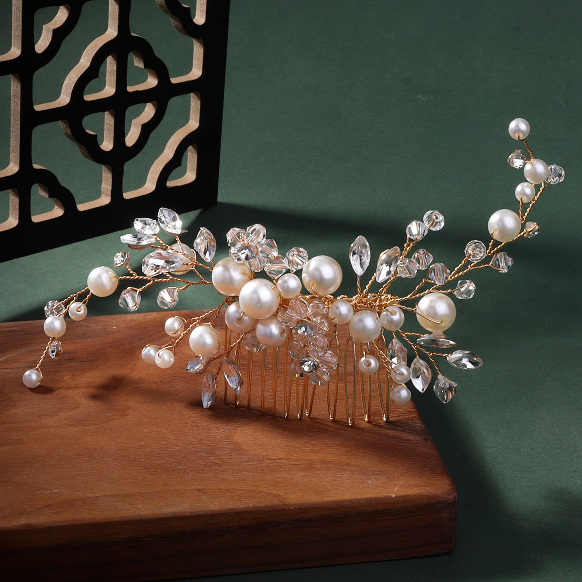 Miallo Fashion Bridal Headpiece Handmade Crystal Pearls Hair Combs Clips Wedding Jewelry Hair Accessories Headpieces HS-J4999
