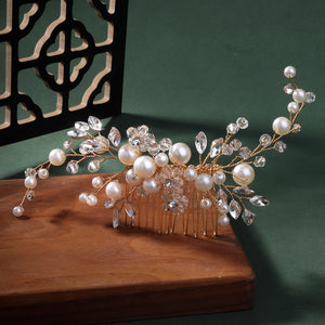 Miallo Fashion Bridal Headpiece Handmade Crystal Pearls Hair Combs Clips Wedding Jewelry Hair Accessories Headpieces HS-J4999