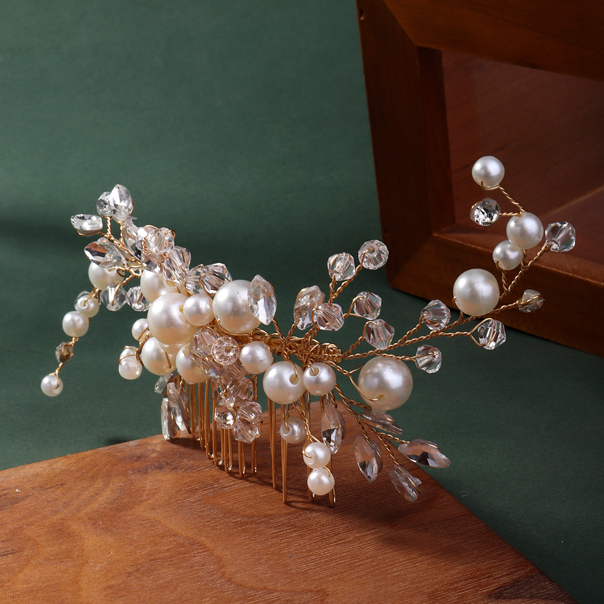 Miallo Fashion Bridal Headpiece Handmade Crystal Pearls Hair Combs Clips Wedding Jewelry Hair Accessories Headpieces HS-J4999
