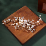 Load image into Gallery viewer, Miallo Fashion Bridal Headpiece Handmade Crystal Pearls Hair Combs Clips Wedding Jewelry Hair Accessories Headpieces HS-J4999

