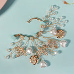 Load image into Gallery viewer, Miallo Elf Fairy Ears Handmade Earrings Creative Heart Shape Pearl Hollowed Flower Leaf Handcraft Ear Accessories ERS-J4285G
