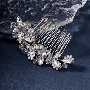 Miallo Exquisite Rhinestone Crystal Bead Flower Handmade Hair Comb Elegant Fashion Hair Accessories For Girls Birthday Gift HS-J5280