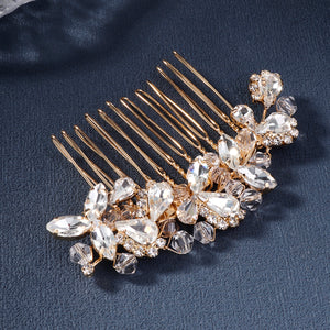 Miallo Exquisite Rhinestone Crystal Bead Flower Handmade Hair Comb Elegant Fashion Hair Accessories For Girls Birthday Gift HS-J5280