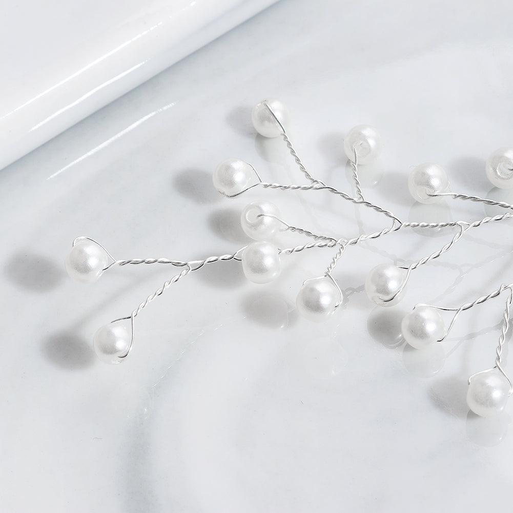 Miallo Popular Hand Made Pearl Branch Bride Hairpins (3 pcs/pack) Wedding Bridesmaid Headdress Birthday Gift Hairpins Set For Girls HS-J5920S