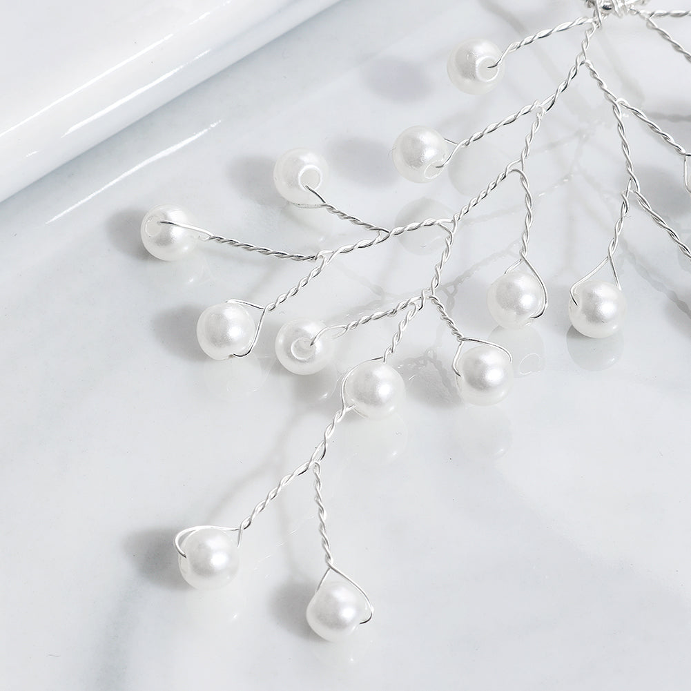 Miallo Popular Hand Made Pearl Branch Bride Hairpins (3 pcs/pack) Wedding Bridesmaid Headdress Birthday Gift Hairpins Set For Girls HS-J5920S