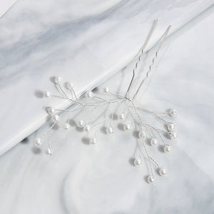 Miallo Popular Hand Made Pearl Branch Bride Hairpins (3 pcs/pack) Wedding Bridesmaid Headdress Birthday Gift Hairpins Set For Girls HS-J5920S