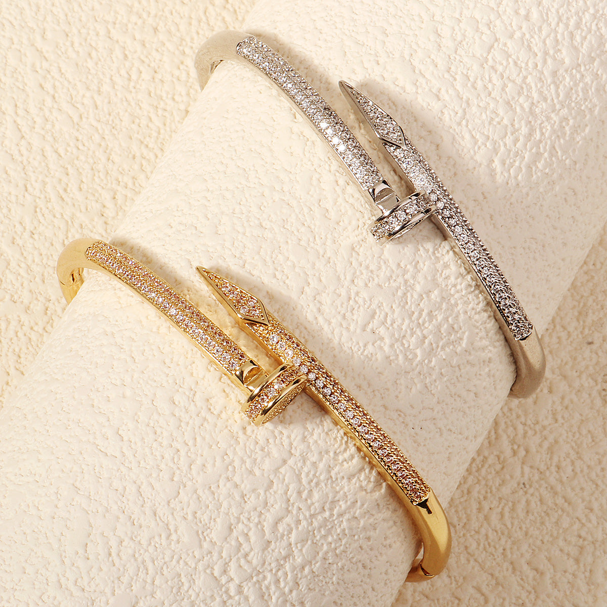 Miallo Stylish Cubic Zircon Spike Bangle Simple Versatile Daily Accessories BS-J5508