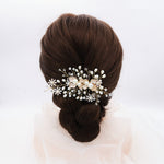 Load image into Gallery viewer, Miallo Exquisite Flower Shap Handmade Fashion Pearl Hair Clip Bridal Wedding Rhinestone Headpiece Jewelry For Women HS-J6147
