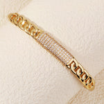 Load image into Gallery viewer, Miallo Unique Design Chain Pattern Bangle Shiny Copper Inlaid With Cubic Zircon Accessories BS-J5516G
