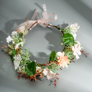 Miallo Women's Fabric Wedding Wreath Crown Headband Artificial Flower Wreath Girl Bridesmaid Birthday Party Dress Up Props HS-J7172