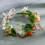 Load image into Gallery viewer, Miallo Women&#39;s Fabric Wedding Wreath Crown Headband Artificial Flower Wreath Girl Bridesmaid Birthday Party Dress Up Props HS-J7172
