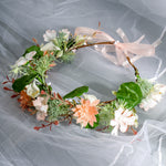 Load image into Gallery viewer, Miallo Women&#39;s Fabric Wedding Wreath Crown Headband Artificial Flower Wreath Girl Bridesmaid Birthday Party Dress Up Props HS-J7172
