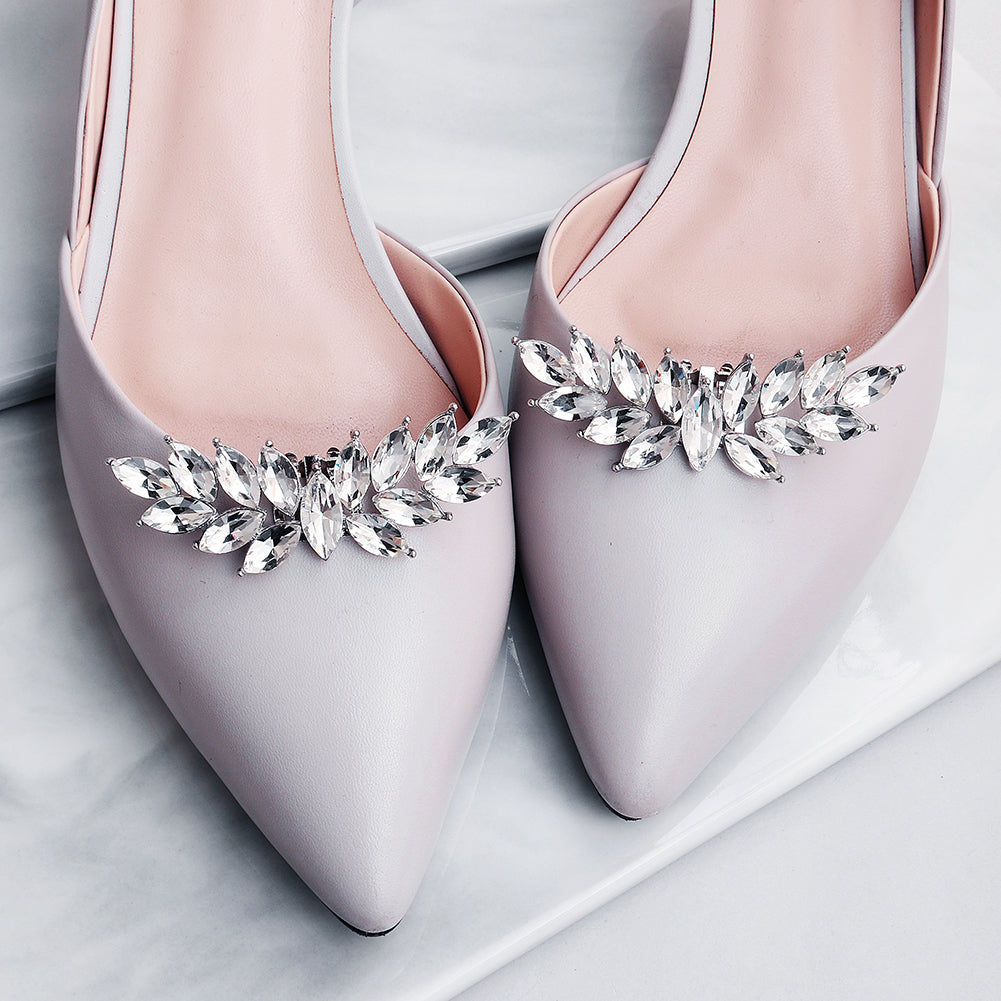 Miallo Stylish Alloy Rhinestone Shoe Buckles Minimalist Unique Shoe Bridal Wedding Shoe Accessories SC-J056