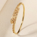 Load image into Gallery viewer, Miallo Unique Snake-Shaped Inlaid With Cubic Zircon Bangle Fashion Daily Accessories BS-J5537G
