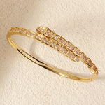 Load image into Gallery viewer, Miallo Unique Snake-Shaped Inlaid With Cubic Zircon Bangle Fashion Daily Accessories BS-J5537G
