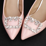 Load image into Gallery viewer, Miallo European American Bridal Accessories Fashion Rhinestone Shoe Buckle Square Metal Shoe Clips SC-J045
