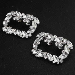 Miallo European American Bridal Accessories Fashion Rhinestone Shoe Buckle Square Metal Shoe Clips SC-J045
