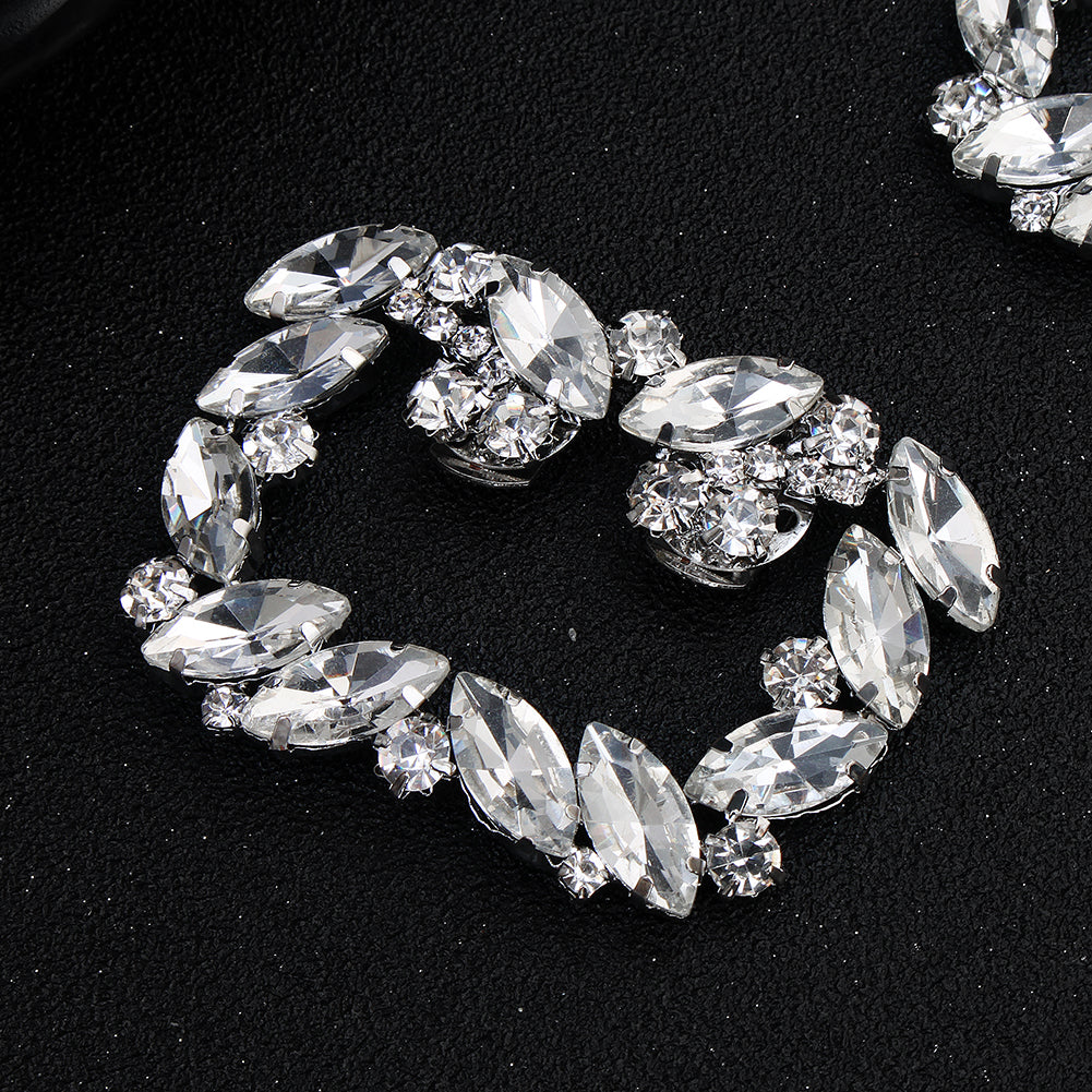 Miallo European American Bridal Accessories Fashion Rhinestone Shoe Buckle Square Metal Shoe Clips SC-J045