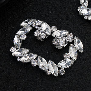Miallo European American Bridal Accessories Fashion Rhinestone Shoe Buckle Square Metal Shoe Clips SC-J045