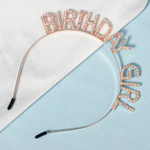 Miallo Simple Crystal Happy Birthday Party Girl Hair Accessories Birthday Dinner Luxury Headdress Decorative Headband TS-J3029