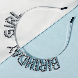 Miallo Simple Crystal Happy Birthday Party Girl Hair Accessories Birthday Dinner Luxury Headdress Decorative Headband TS-J3029