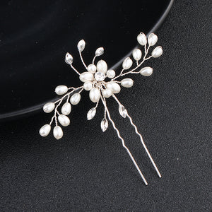 Miallo Simple Pearl Hair Pins (3 pcs/pack) Bridal Wedding Sets Party Hair Accessory Wedding Flower Rhinestone Hair Pins HS-J4475